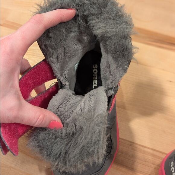 Sorel Whitney Strap Boot Toddler Little Kid Size 11 Pink Gray - Picture 12 of 12